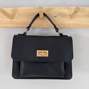 Vegan Leather Black Handbag